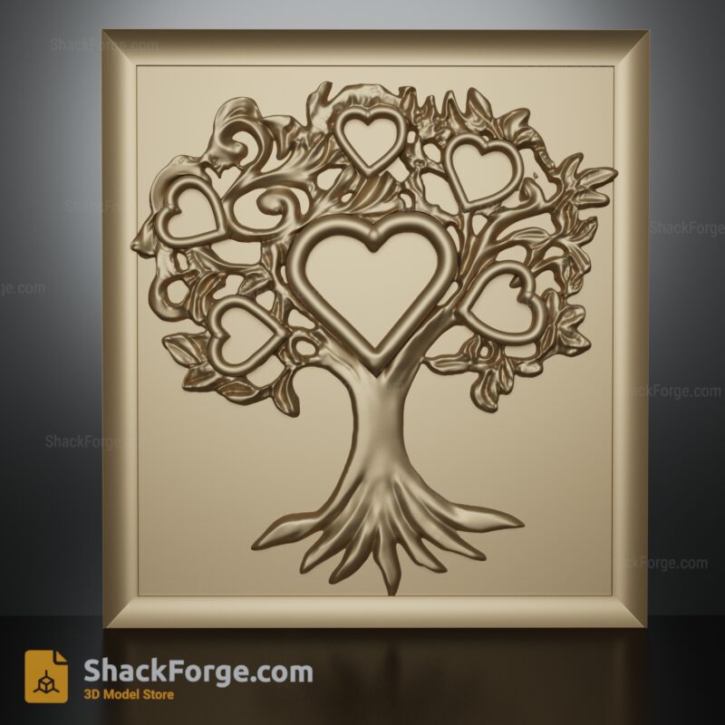 STL file Love Heart Tree ❤️‍🔥・3D printable model to download・Cults