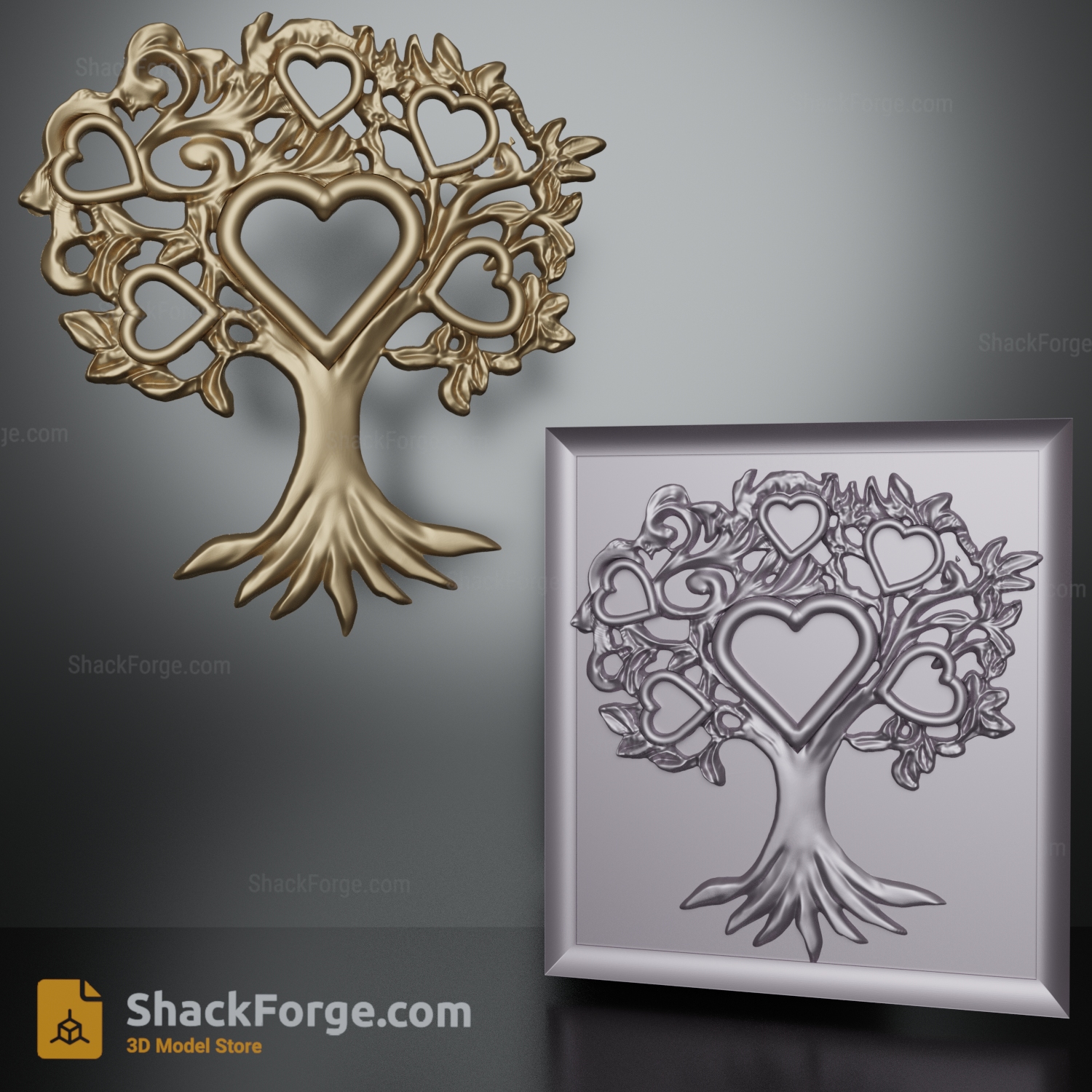 STL file Love Heart Tree ❤️‍🔥・3D printable model to download・Cults